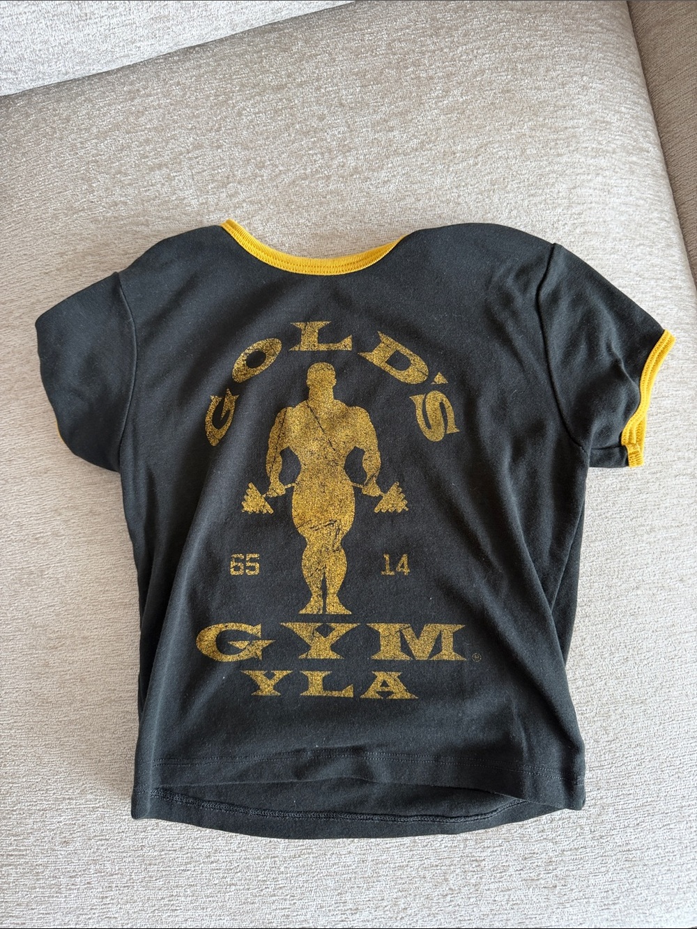 YoungLA golds gym black & yellow T